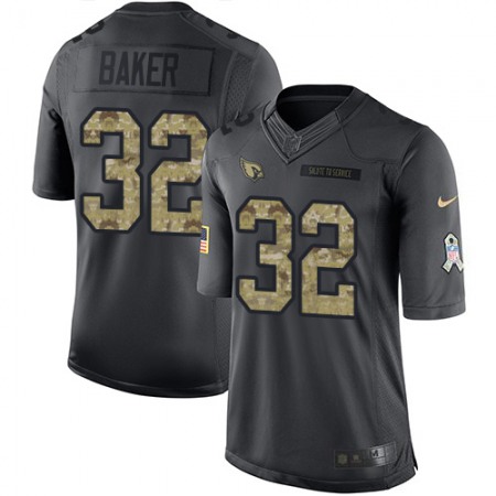 Nike Cardinals #32 Budda Baker Black Men's Stitched NFL Limited 2016 Salute to Service Jersey