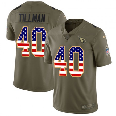 Nike Cardinals #40 Pat Tillman Olive/USA Flag Men's Stitched NFL Limited 2017 Salute to Service Jersey