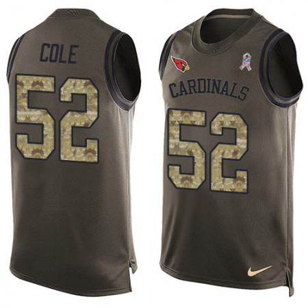 Nike Cardinals #52 Mason Cole Green Men's Stitched NFL Limited Salute To Service Tank Top Jersey