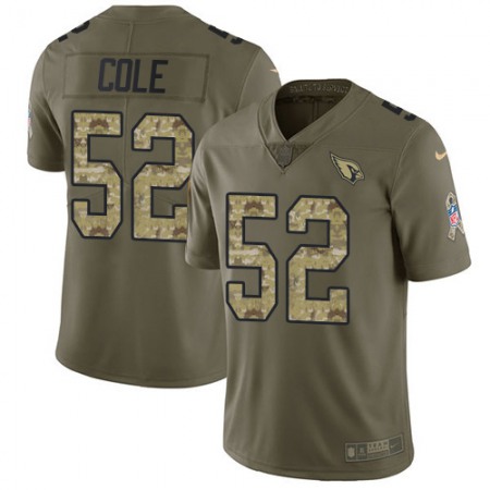 Nike Cardinals #52 Mason Cole Olive/Camo Men's Stitched NFL Limited 2017 Salute to Service Jersey