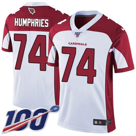 Nike Cardinals #74 D.J. Humphries White Men's Stitched NFL 100th Season Vapor Limited Jersey