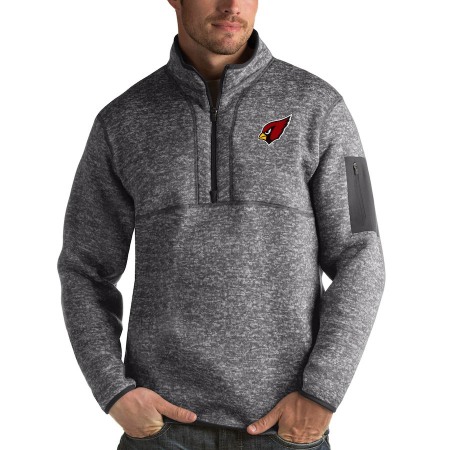 Arizona Cardinals Antigua Fortune Quarter-Zip Pullover Jacket Charcoal