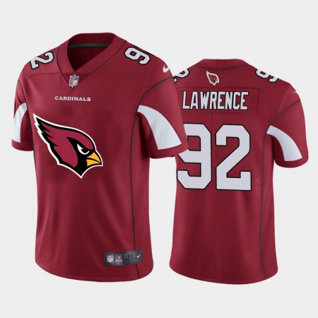 Arizona Cardinals #92 Rashard Lawrence Red Men's Nike Big Team Logo Vapor Limited NFL Jersey