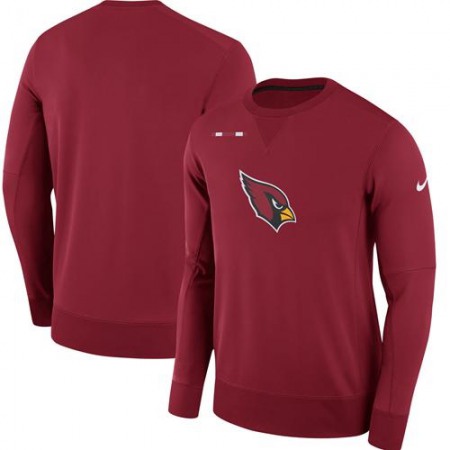 Men's Arizona Cardinals Nike Cardinal Sideline Team Logo Performance Sweatshirt