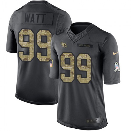 Nike Cardinals #99 J.J. Watt Black Men's Stitched NFL Limited 2016 Salute to Service Jersey