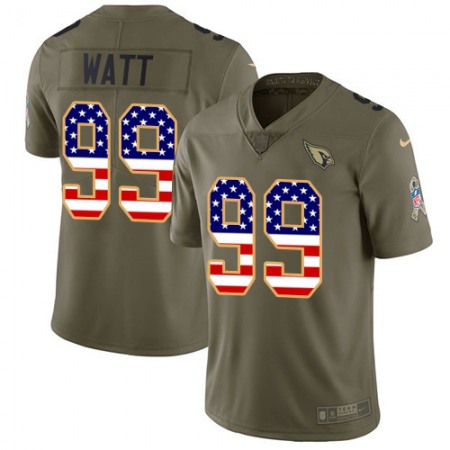 Nike Cardinals #99 J.J. Watt Olive/USA Flag Men's Stitched NFL Limited 2017 Salute To Service Jersey