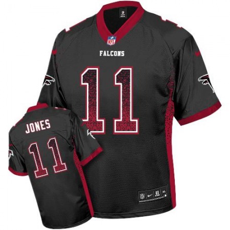 Nike Falcons #11 Julio Jones Black Alternate Men's Stitched NFL Elite Drift Fashion Jersey