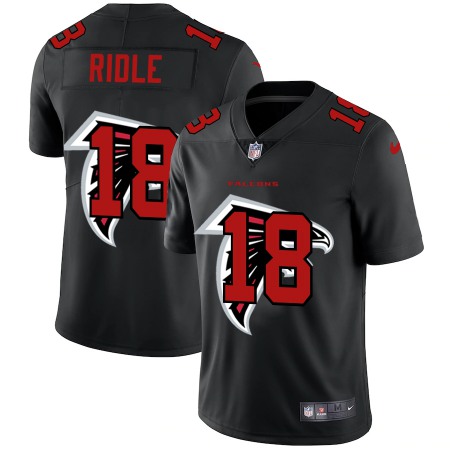 Atlanta Falcons #18 Calvin Ridley Men's Nike Team Logo Dual Overlap Limited NFL Jersey Black