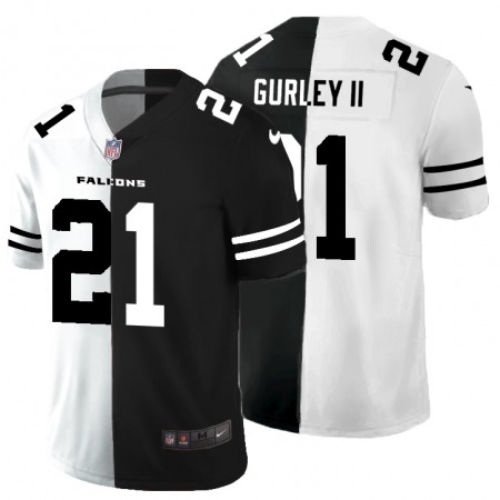 Atlanta Falcons #21 Todd Gurley II Men's Black V White Peace Split Nike Vapor Untouchable Limited NFL Jersey