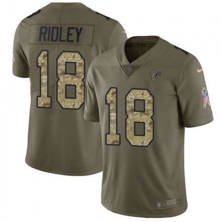 Nike Falcons #18 Calvin Ridley Olive/Camo Men's Stitched NFL Limited 2017 Salute To Service Jersey