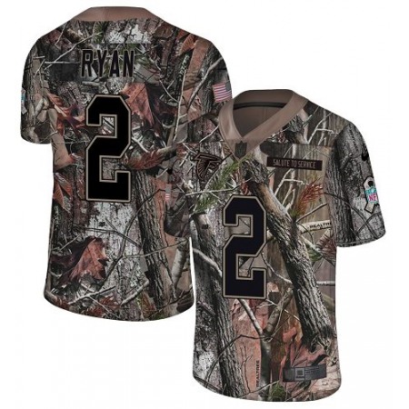 Nike Falcons #2 Matt Ryan Camo Men's Stitched NFL Limited Rush Realtree Jersey