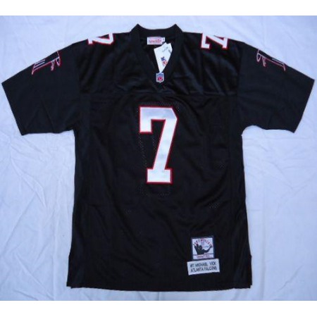 Mitchell And Ness Falcons #7 Michael Vick Black Throwback Stitched NFL Jersey