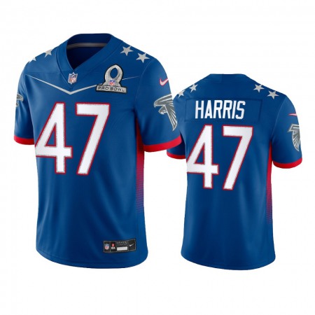 Nike Falcons #47 Josh Harris Men's NFL 2022 NFC Pro Bowl Game Jersey Royal