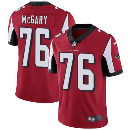 Nike Falcons #76 Kaleb McGary Red Team Color Men's Stitched NFL Vapor Untouchable Limited Jersey