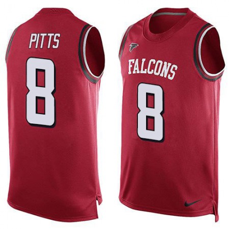 Nike Falcons #8 Kyle Pitts Red Team Color Men's Stitched NFL Limited Tank Top Jersey