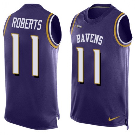 Nike Ravens #11 Seth Roberts Purple Team Color Men's Stitched NFL Limited Tank Top Jersey