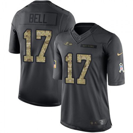 Nike Ravens #17 Le'Veon Bell Black Men's Stitched NFL Limited 2016 Salute to Service Jersey