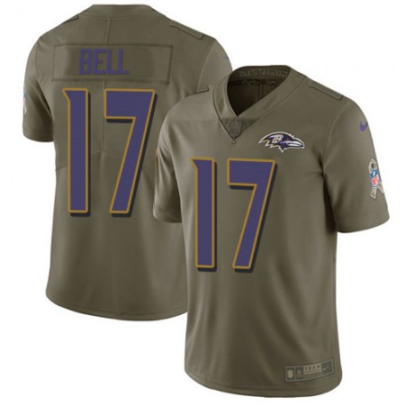 Nike Ravens #17 Le'Veon Bell Olive Men's Stitched NFL Limited 2017 Salute To Service Jersey