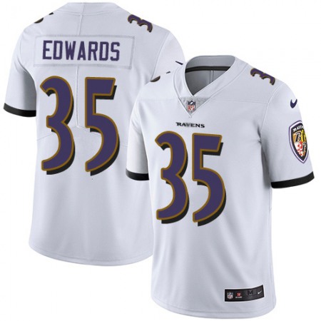 Nike Ravens #35 Gus Edwards White Men's Stitched NFL Vapor Untouchable Limited Jersey