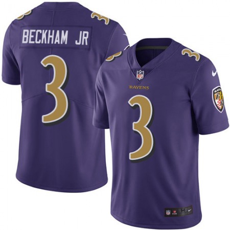 Nike Ravens #3 Odell Beckham Jr. Purple Men's Stitched NFL Limited Rush Jersey