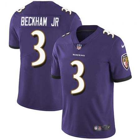 Nike Ravens #3 Odell Beckham Jr. Purple Team Color Men's Stitched NFL Vapor Untouchable Limited Jersey