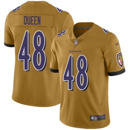 Nike Ravens #48 Patrick Queen Gold Men's Stitched NFL Limited Inverted Legend Jersey