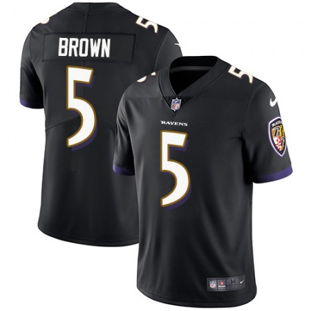 Nike Ravens #5 Marquise Brown Black Alternate Men's Stitched NFL Vapor Untouchable Limited Jersey