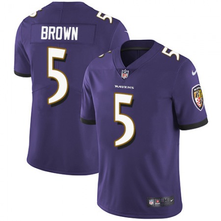 Nike Ravens #5 Marquise Brown Purple Team Color Men's Stitched NFL Vapor Untouchable Limited Jersey