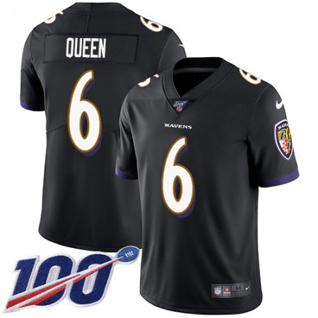 Nike Ravens #6 Patrick Queen Black Alternate Men's Stitched NFL 100th Season Vapor Untouchable Limited Jersey