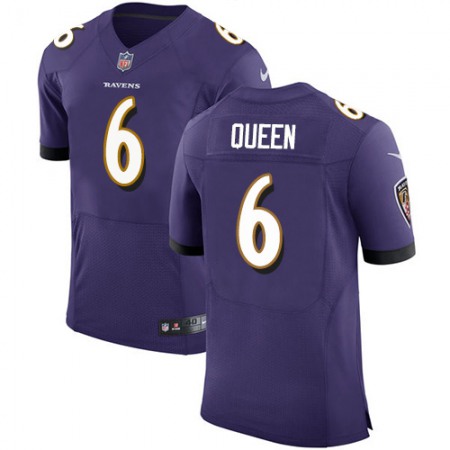 Nike Ravens #6 Patrick Queen Purple Team Color Men's Stitched NFL Vapor Untouchable Elite Jersey