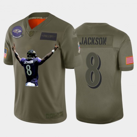 Baltimore Ravens #8 Lamar Jackson Nike Team Hero 3 Vapor Limited NFL Jersey Camo