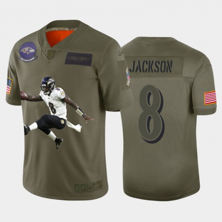 Baltimore Ravens #8 Lamar Jackson Nike Team Hero 4 Vapor Limited NFL Jersey Camo