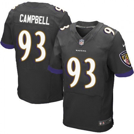 Nike Ravens #93 Calais Campbell Black Alternate Men's Stitched NFL New Elite Jersey