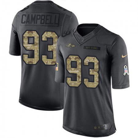 Nike Ravens #93 Calais Campbell Black Men's Stitched NFL Limited 2016 Salute to Service Jersey