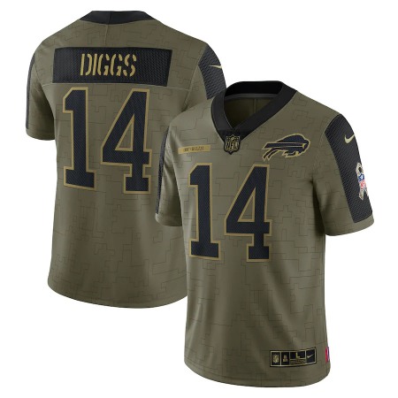 Buffalo Bills #14 Stefon Diggs Olive Nike 2021 Salute To Service Limited Player Jersey