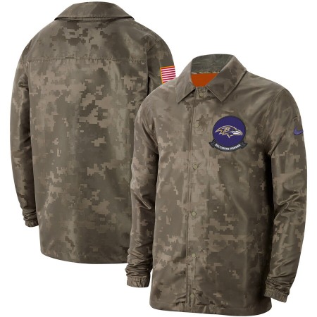 Men's Baltimore Ravens Nike Camo 2019 Salute to Service Sideline Full-Zip Lightweight Jacket