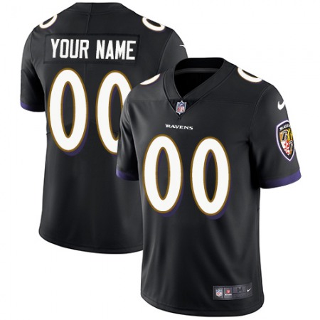 Nike Baltimore Ravens Customized Black Alternate Stitched Vapor Untouchable Limited Youth NFL Jersey