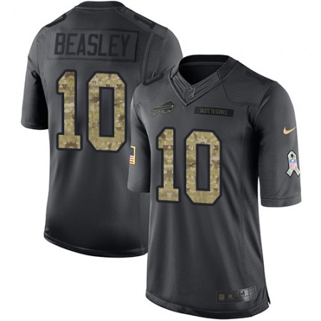 Nike Bills #10 Cole Beasley Black Men's Stitched NFL Limited 2016 Salute To Service Jersey