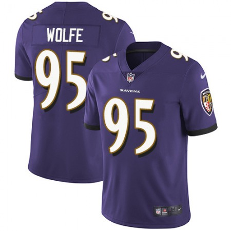 Nike Ravens #95 Derek Wolfe Purple Team Color Men's Stitched NFL Vapor Untouchable Limited Jersey