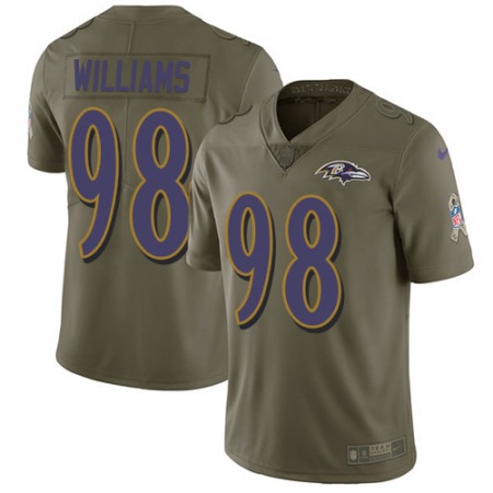 Nike Ravens #98 Brandon Williams Olive Men's Stitched NFL Limited 2017 Salute To Service Jersey