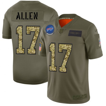 Buffalo Bills #17 Josh Allen Men's Nike 2019 Olive Camo Salute To Service Limited NFL Jersey