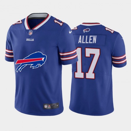 Buffalo Bills #17 Josh Allen Royal Blue Men's Nike Big Team Logo Vapor Limited NFL Jersey