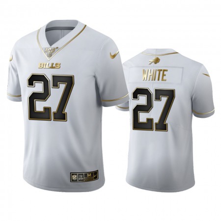 Buffalo Bills #27 Tre'Davious White Men's Nike White Golden Edition Vapor Limited NFL 100 Jersey