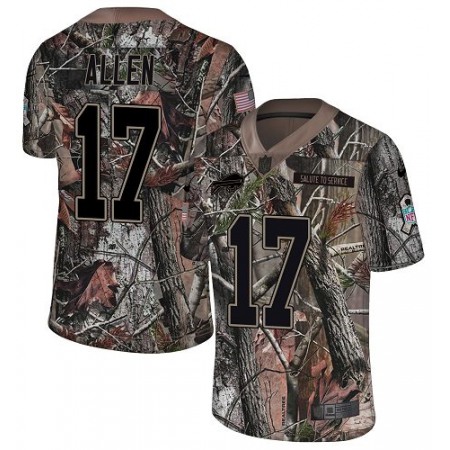 Nike Bills #17 Josh Allen Camo Men's Stitched NFL Limited Rush Realtree Jersey