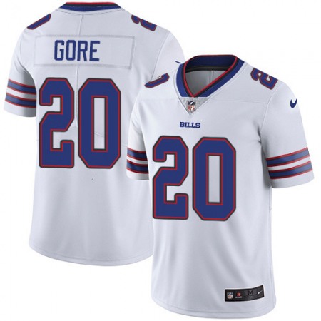 Nike Bills #20 Frank Gore White Men's Stitched NFL Vapor Untouchable Limited Jersey