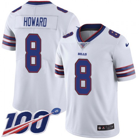 Buffalo Bills #8 O. J. Howard White Men's Stitched NFL 100th Season Vapor Limited Jersey