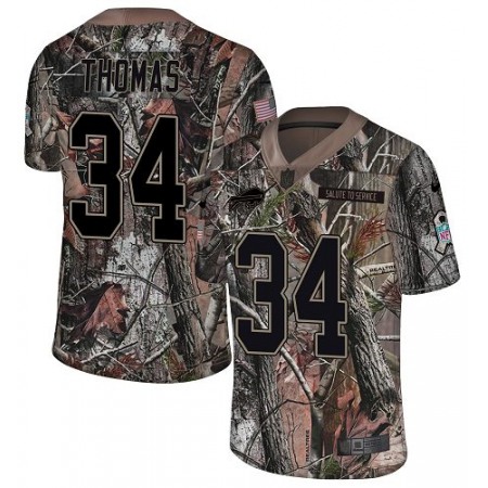 Nike Bills #34 Thurman Thomas Camo Men's Stitched NFL Limited Rush Realtree Jersey