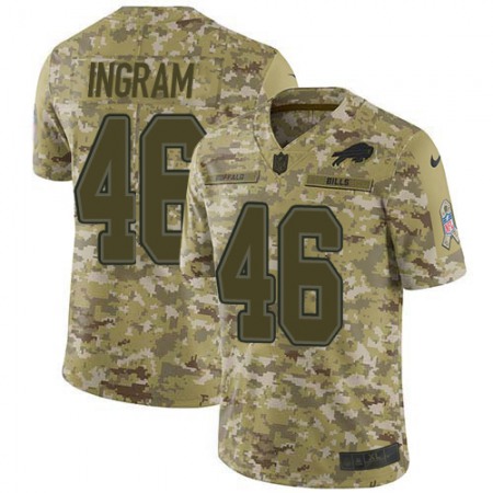 Nike Bills #46 Ja'Marcus Ingram Camo Men's Stitched NFL Limited 2018 Salute To Service Jersey