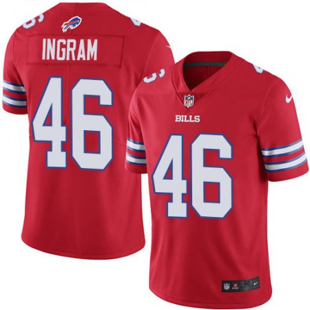 Nike Bills #46 Ja'Marcus Ingram Red Men's Stitched NFL Limited Rush Jersey