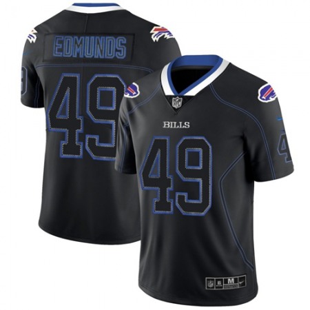 Nike Bills #49 Tremaine Edmunds Lights Out Black Men's Stitched NFL Limited Rush Jersey